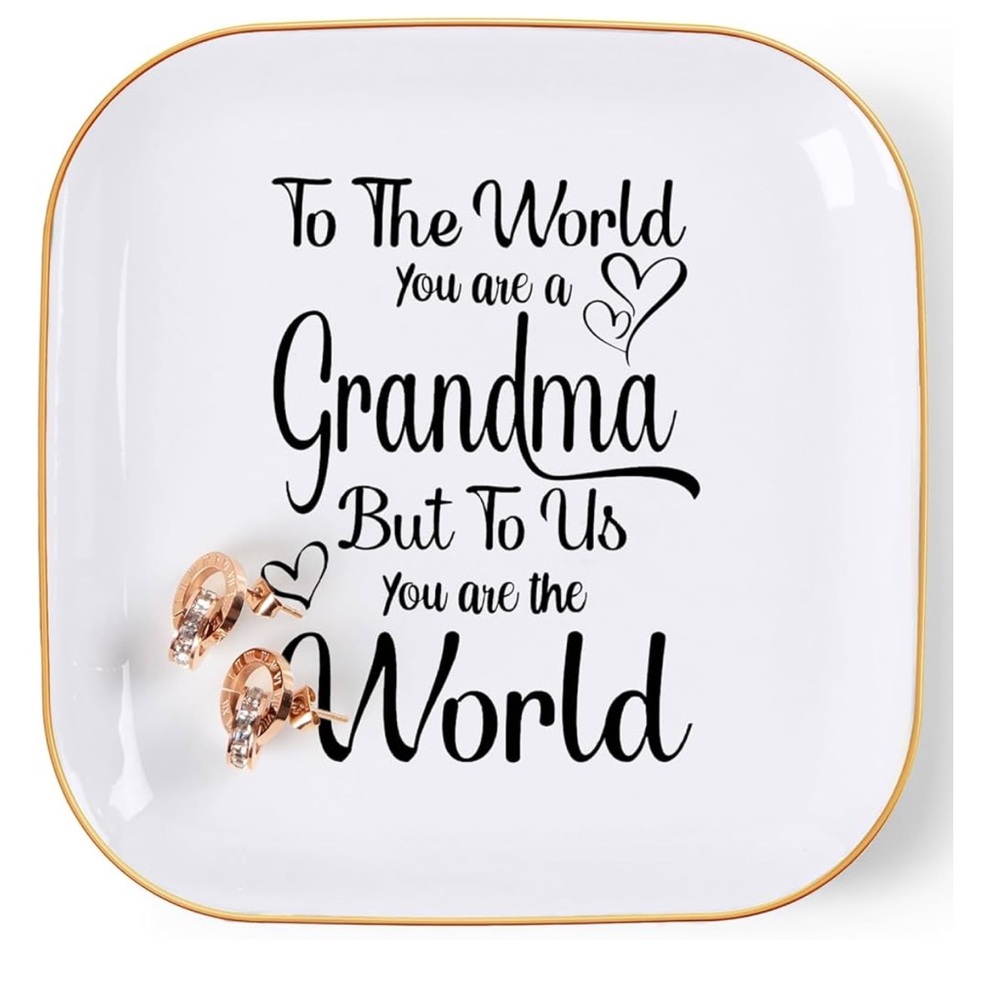 NWT Grandma Gifts Jewelry Dish Tray Birthday Christmas Valentines for Grandma